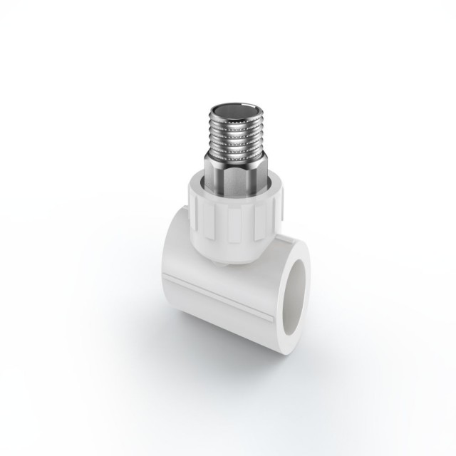 ULP PPR WATER PIPE AND FITTING ISO DIN GB ASTM GREEN WHITE PPR MALE TEE COPPER THREAD 2