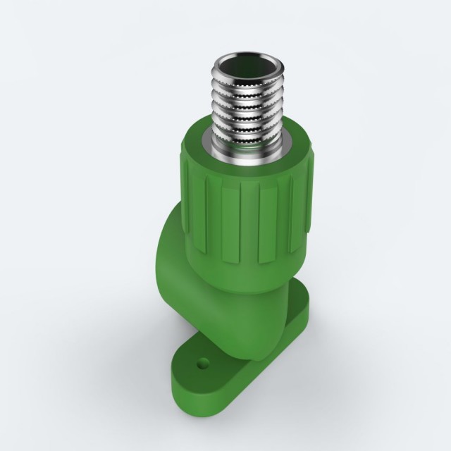 ULP PPR WATER PIPE AND FITTING ISO DIN GB ASTM GREEN WHITE PPR MALE THREAD ELBOW WITH SEAT. 3