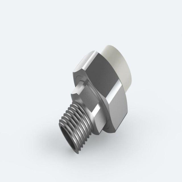 ULP PPR WATER PIPE AND FITTING ISO DIN GB ASTM GREEN WHITE PPR MALE THREAD UNION