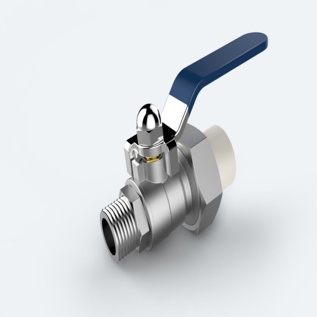 ULP PPR WATER PIPE AND FITTING ISO DIN GB ASTM GREEN WHITE PPR MALE THREAD UNION BALL VALVE 1