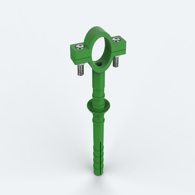 ULP PPR WATER PIPE AND FITTING ISO DIN GB ASTM GREEN WHITE PPR PIPE CLAMP WITH STEEL NAIL 1