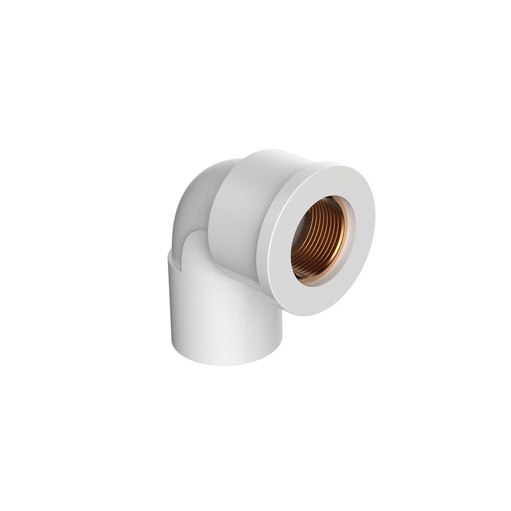 ULP UPVC WATER SUPPLY PIPE AND FITTING WHITE ISO ASTM GB BS EN  90° copper female elbow