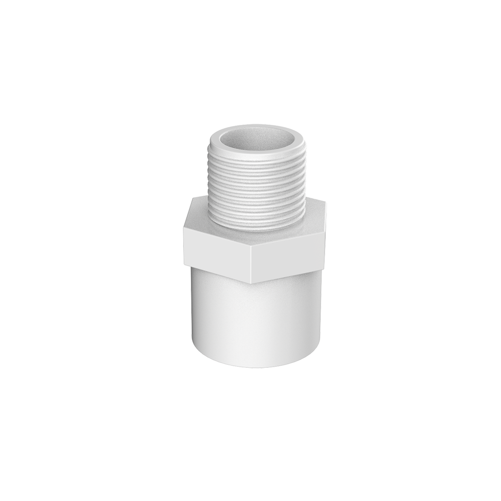 ULP UPVC WATER SUPPLY PIPE AND FITTING WHITE ISO ASTM GB BS EN male adapter