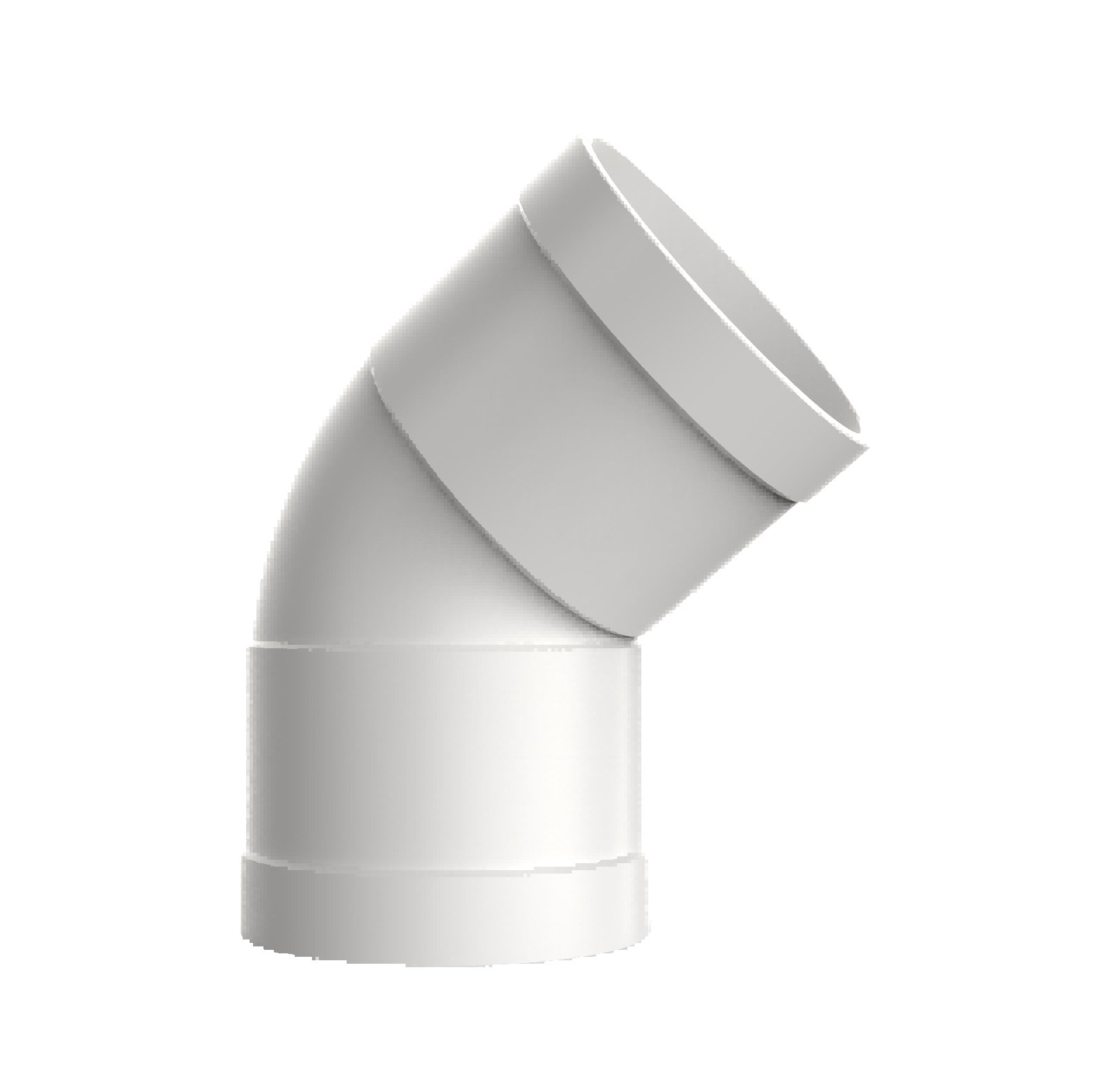 ULP pvc water drainage pipe and fitting ISO astm gb BS EN white pipe 45° elbow