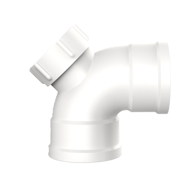 ULP pvc water drainage pipe and fitting ISO astm gb BS EN white pipe 90° elbow with cleanout