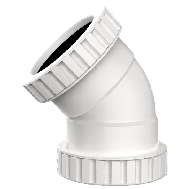ULP pvc water drainage pipe and fitting ISO astm gb BS EN white pipe SILENCING 45° ELBOW