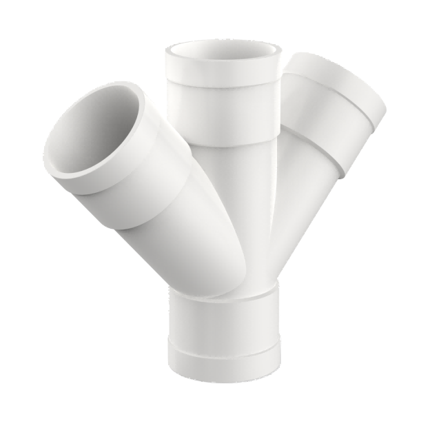 ULP pvc water drainage pipe and fitting ISO astm gb BS EN white pipe double wye
