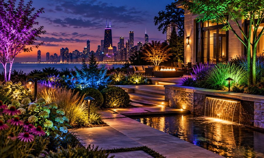 10-Creative-Ideas-for-Chicago-Color-Changing-Landscape-Lighting-Designs