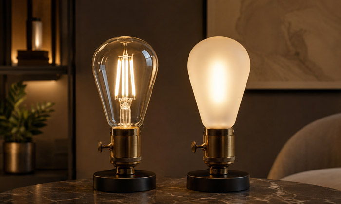 A Clear Bulb and a Frosted Bulb Can Produce Different Visual Effects