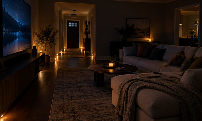 A visible route out of the room