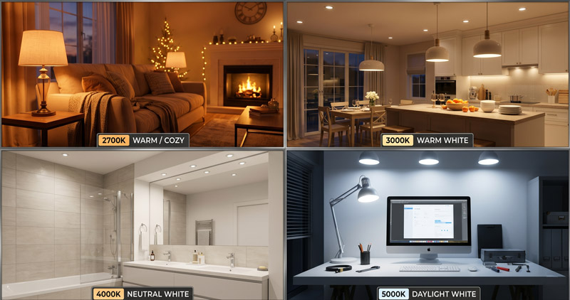 Temperatura de color de la lámpara A19