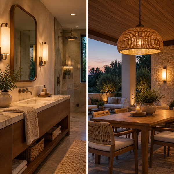 Bathroom and Covered Outdoor Areas