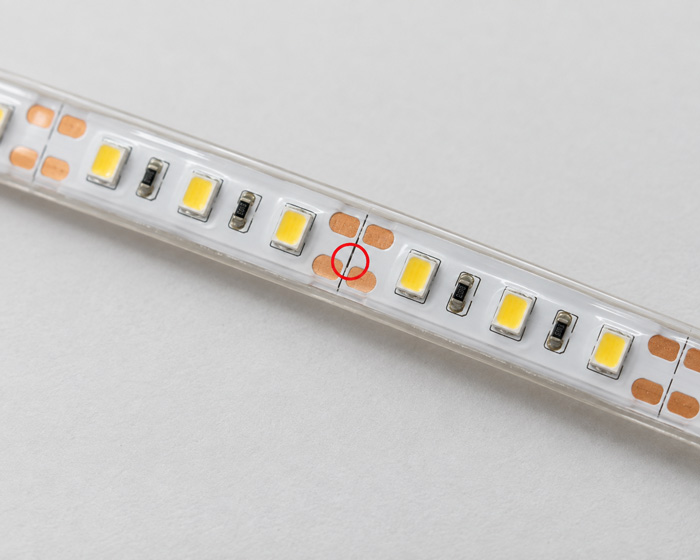 LED strip copper pads