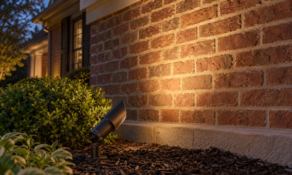 Brick wall uplighting