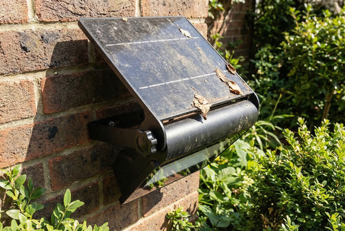 Clean solar garden light