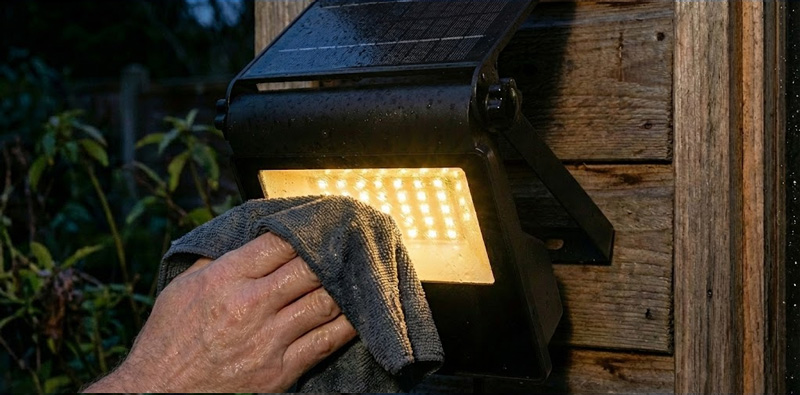 Clear the fogging on the solar garden light