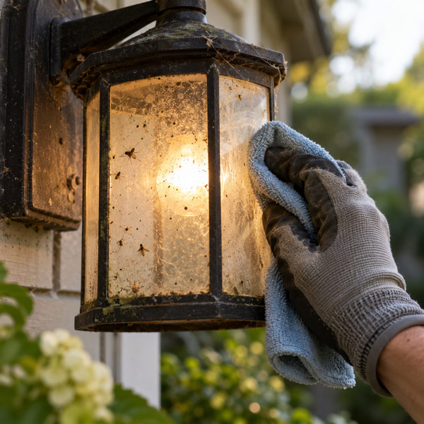 Cloudy outdoor LED light cover