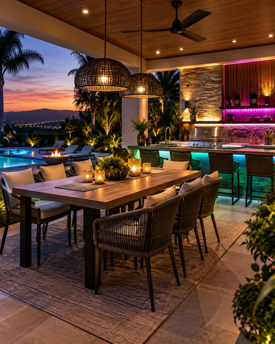 Color changing patio lighting