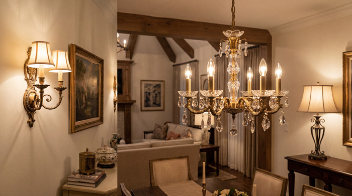 Common applications of candelabra bulbs in chandeliers
