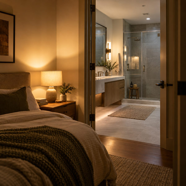 Consider How the Bathroom Connects to Other Rooms