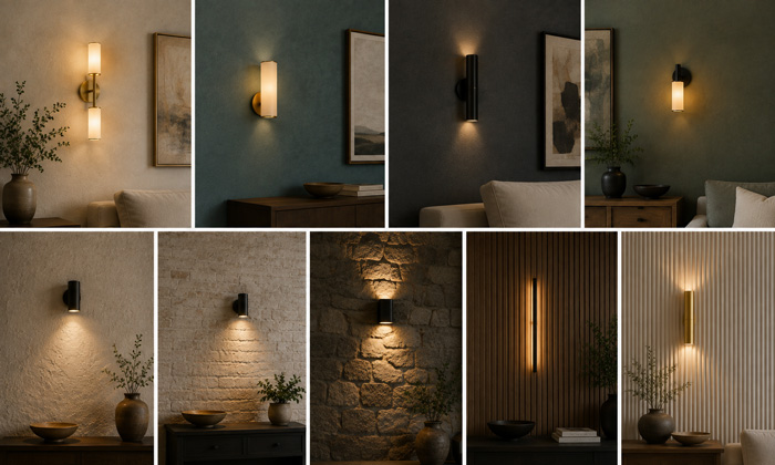 Consider Wall Color and Texture When Choosing Unique Wall Sconces