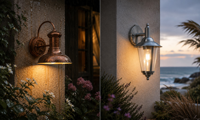 **Copper Garden Lights with Stainless Steel Construction for Durability and Weather Resistance**