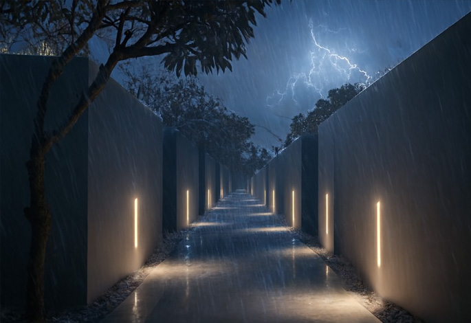 Corridor Light Built-to-Withstand-the-Elements