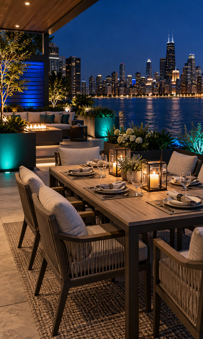 Create a Lake-Inspired Patio With Blue and Teal Accents