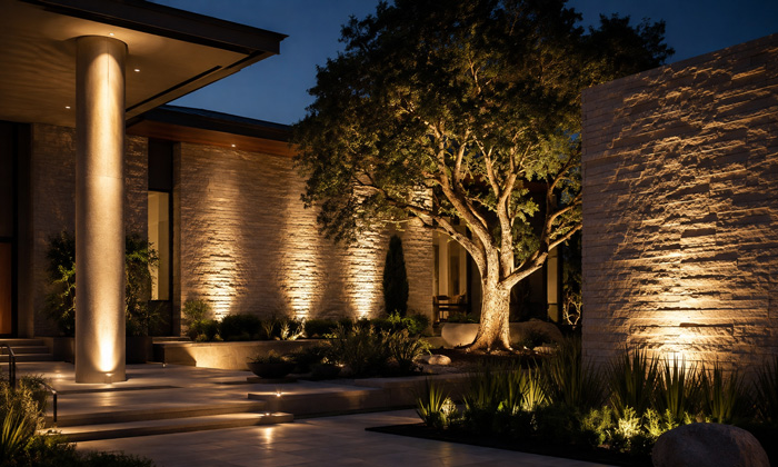Feature-Highlighting Exterior Lighting