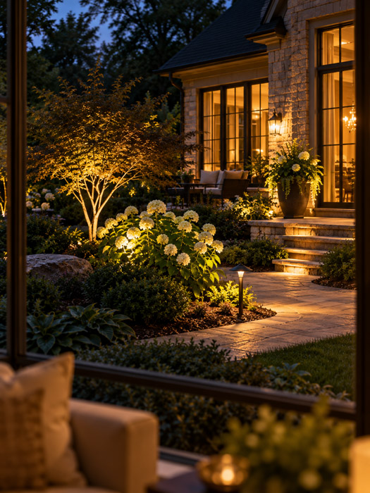 Give Planting Beds Depth Without Lighting Every Plant