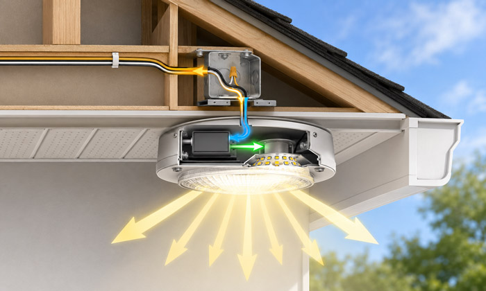 How Does Surface Mount Exterior Soffit Lighting Work?