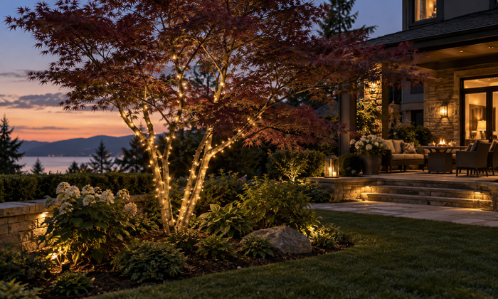 How to Put Lights on a Small Outdoor Tree