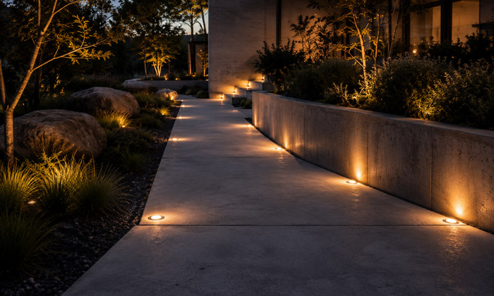 Illuminating Concrete Walkways