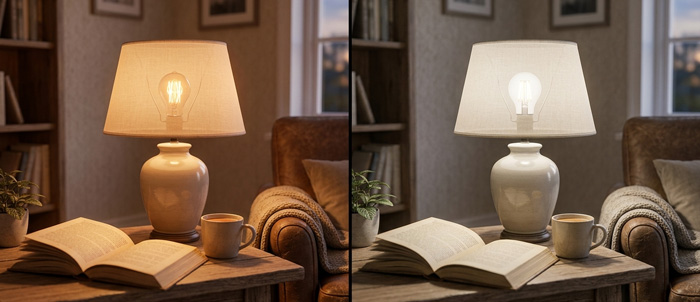 Incandescent vs LED Type A bulbs