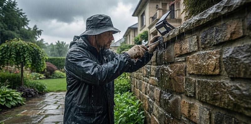 Install solar garden lights