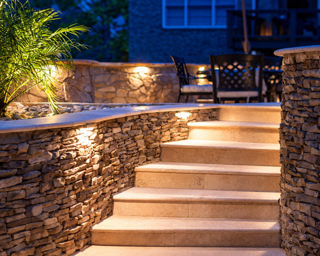 Integrated Hardscape Lighting