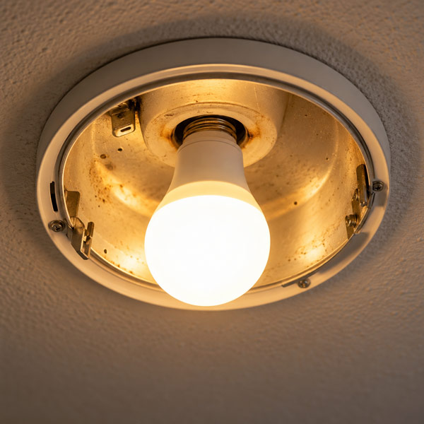 LED bulb heat buildup in enclosed fixture