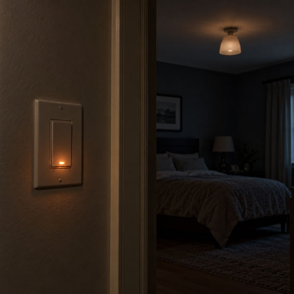 LED bulb that may glow faintly when switched off