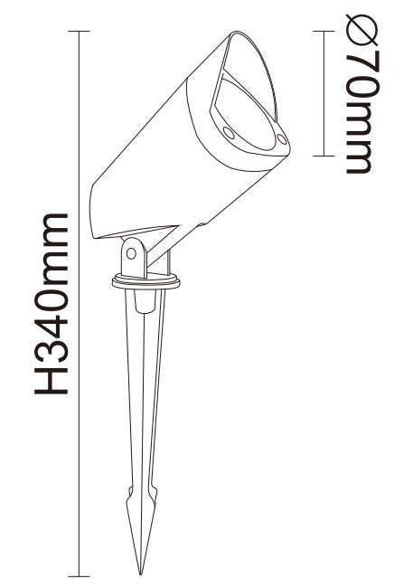 LM-C48001 Spike Light size