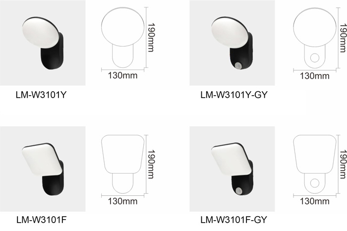 LM-W3101 LED Wall Light size