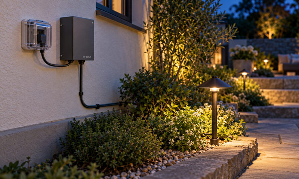 Landscape lighting transformer