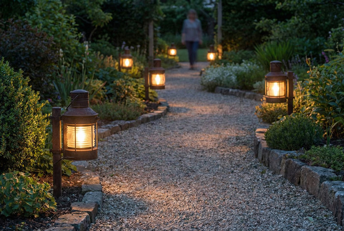 Lantern-Style Path Lights