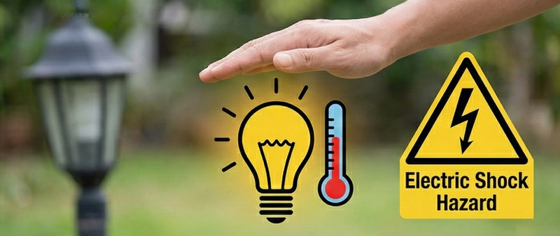 Let lights cool down if they were recently on