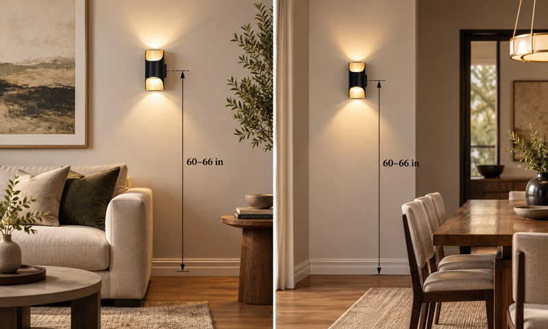 Living Room and Dining Room Sconce Height