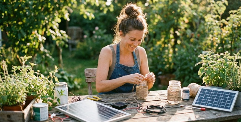 Made into a DIY garden light