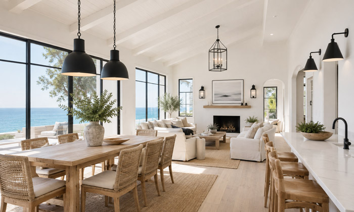 Matte Black Coastal Lighting