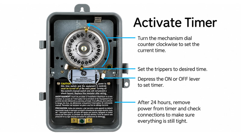 Mechanical outdoor light timer