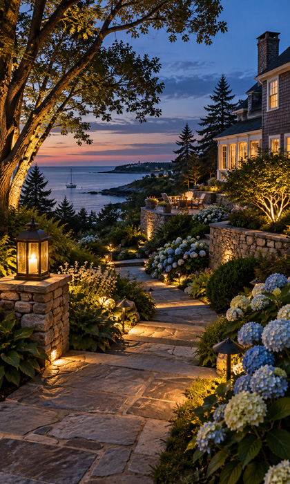 New England garden lighting