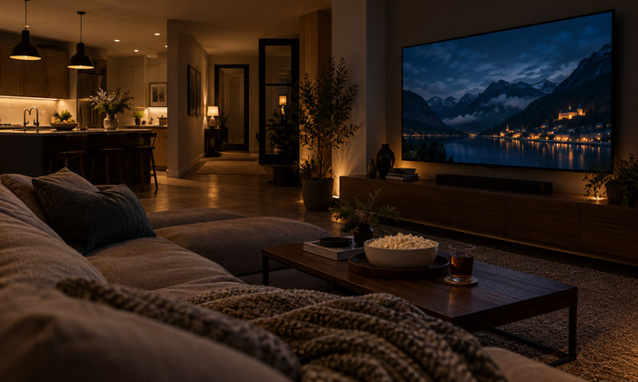 Open-plan living rooms