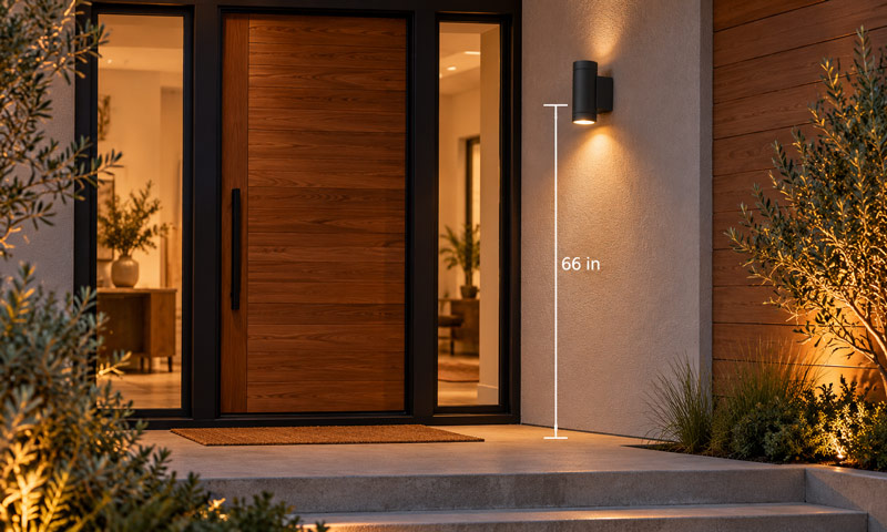 Outdoor Sconce Height Beside a Front Door